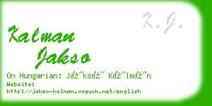 kalman jakso business card